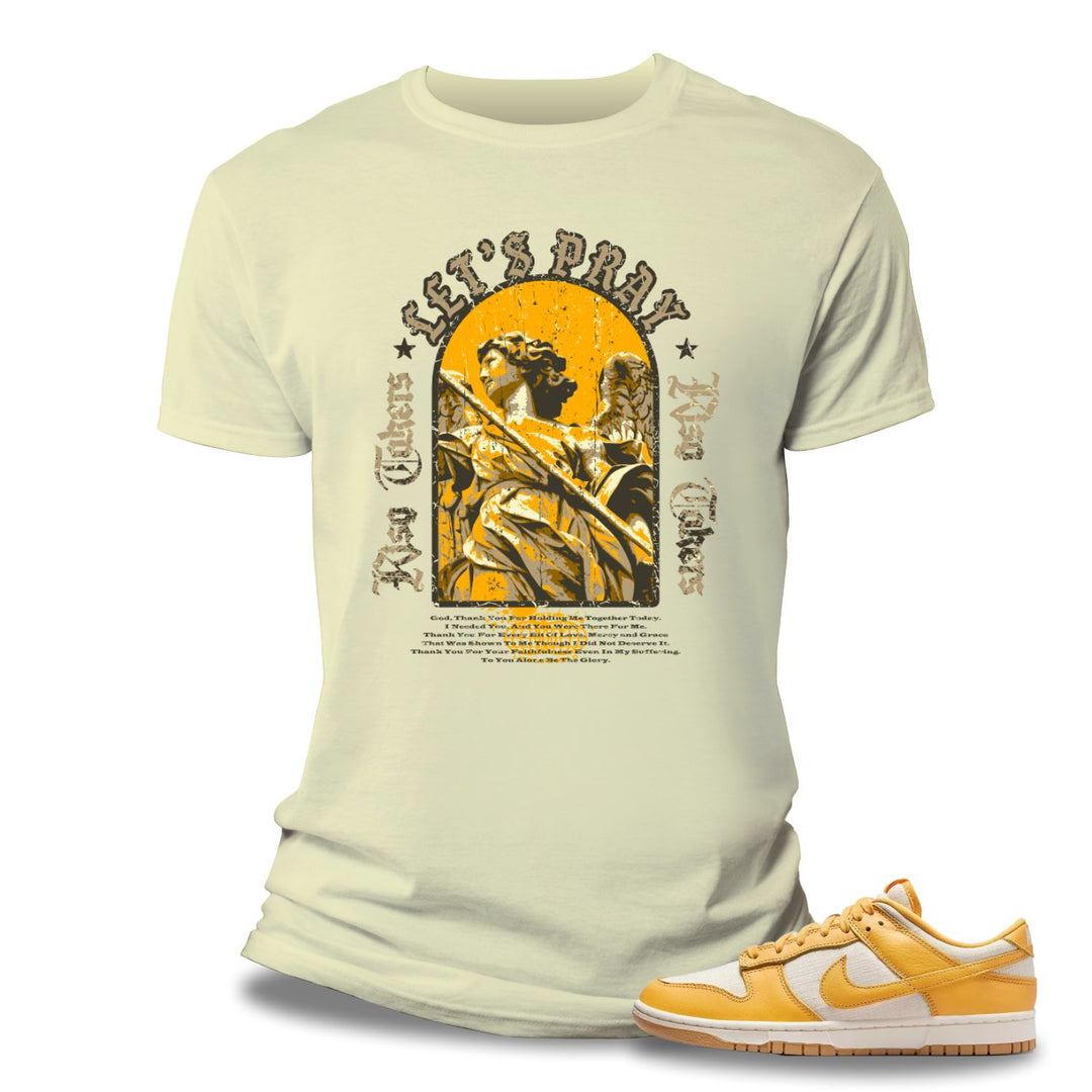 Risq Takers Lets Pray Tee Nat/Gold