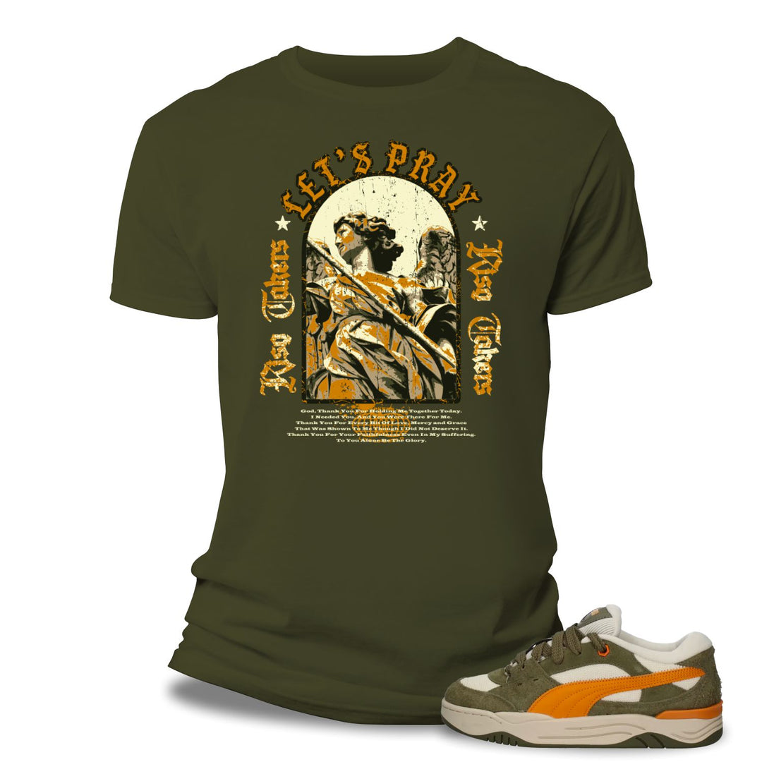 Risq Takers Lets Pray Tee Olive