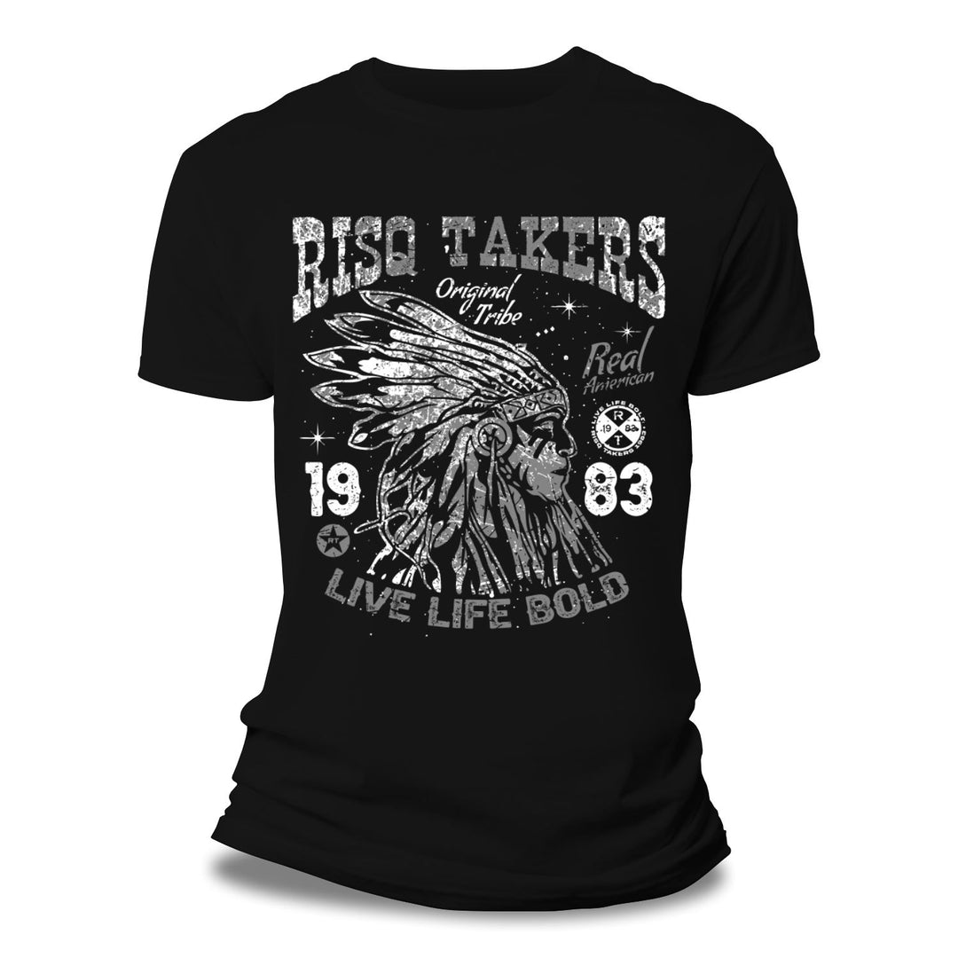 Risq Takers Original Tribe Tee Black/ Grey
