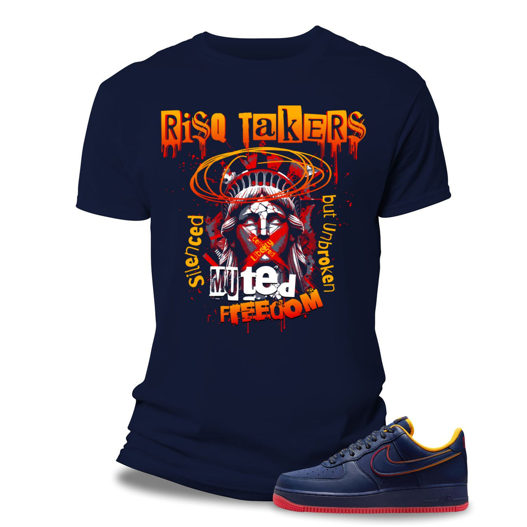 Risq Takers Muted Freedom Tee Navy