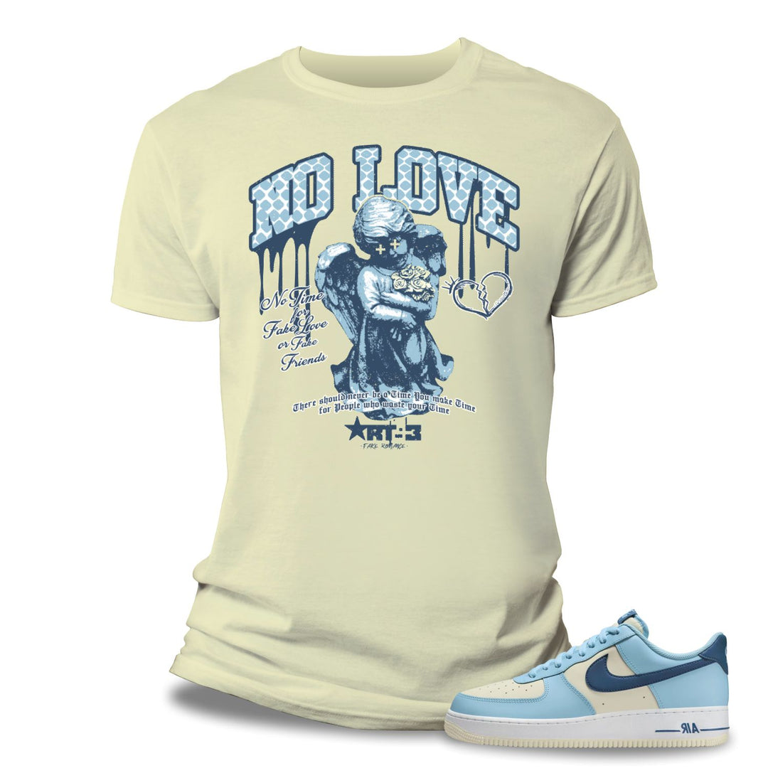 Risq Takers No Love Tee Natural / Blue