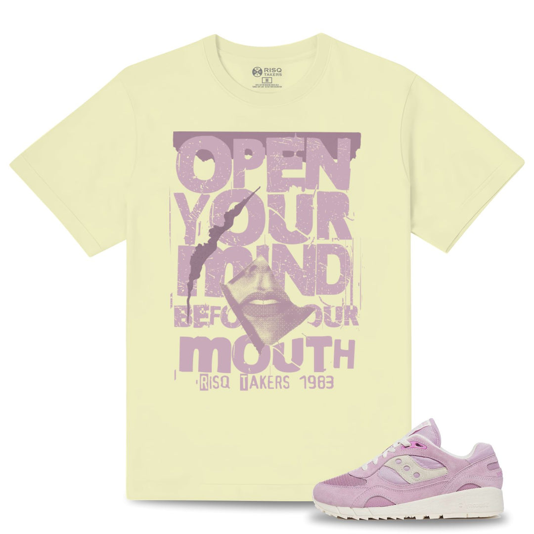 Risq Takers Open Your Mind Tee Natural Pink
