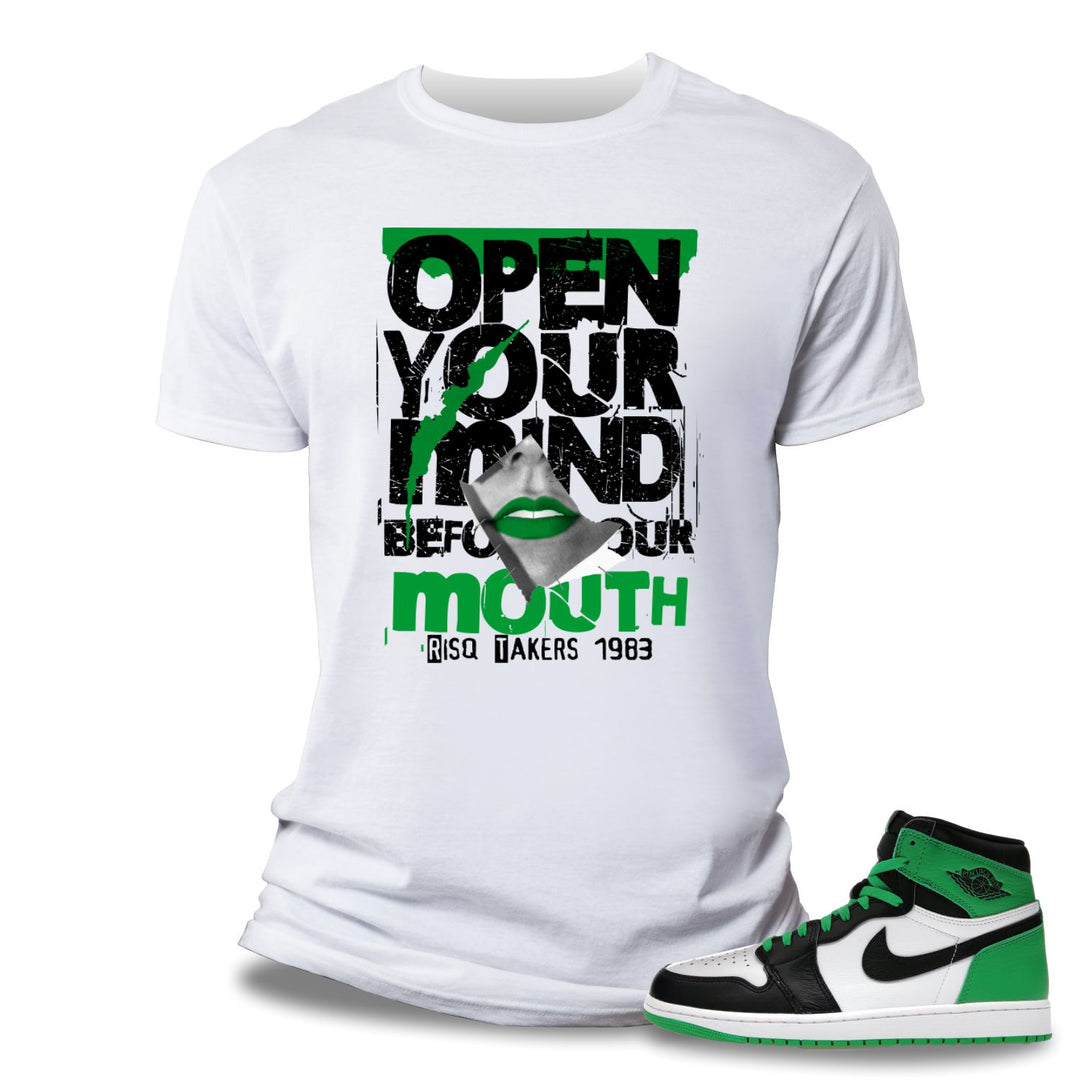 Risq Takers Open Your Mind Tee Grn/Wht