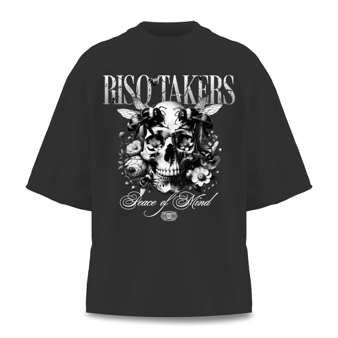 Risq Takers Peace Of Mind Tee Gray Wash