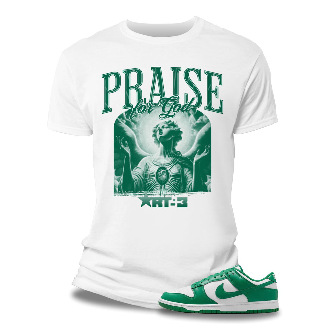 Risq Takers Praise For God Tee White With Green