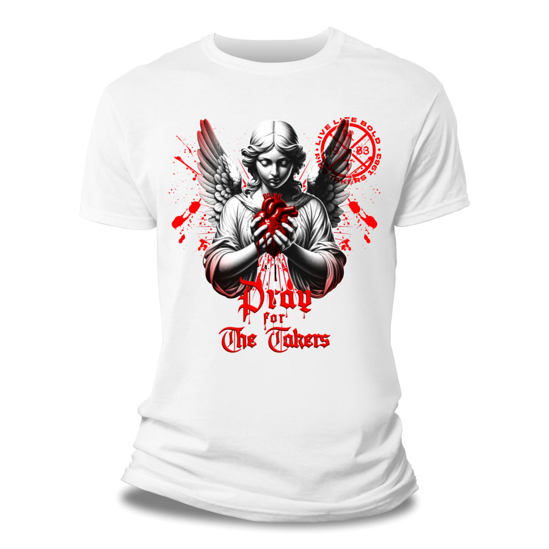 Risq Takers Pray For Takers TEE WHT/RED