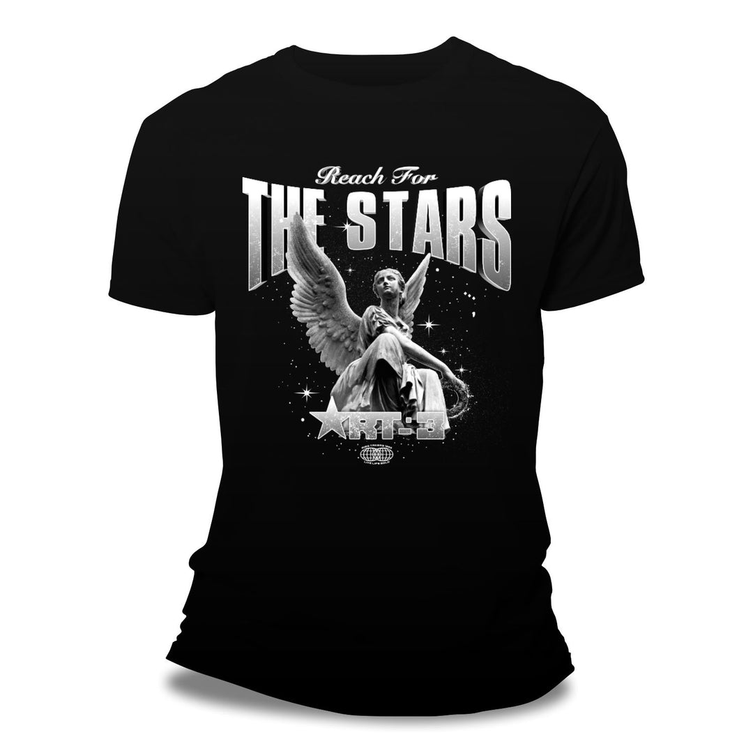 Risq Takers Reach For Stars Tee Black/White