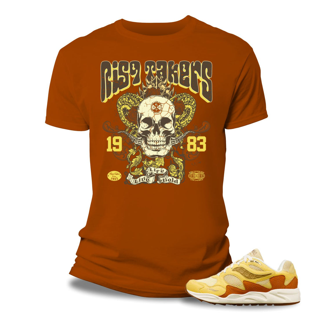 Risq Takers Skull Tee Rust