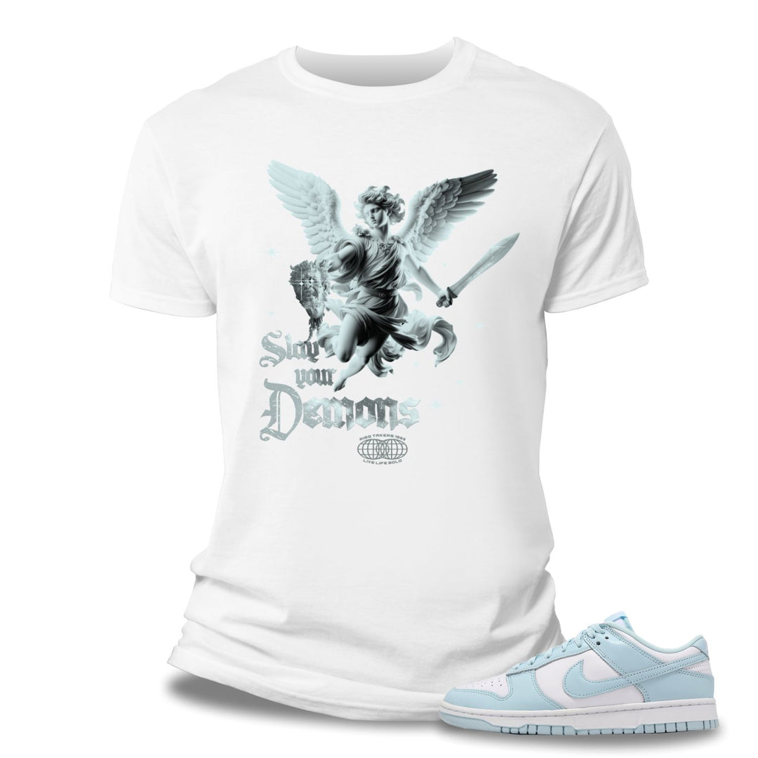 Risq Takers Slay Your Demons Tee Lt.Blue