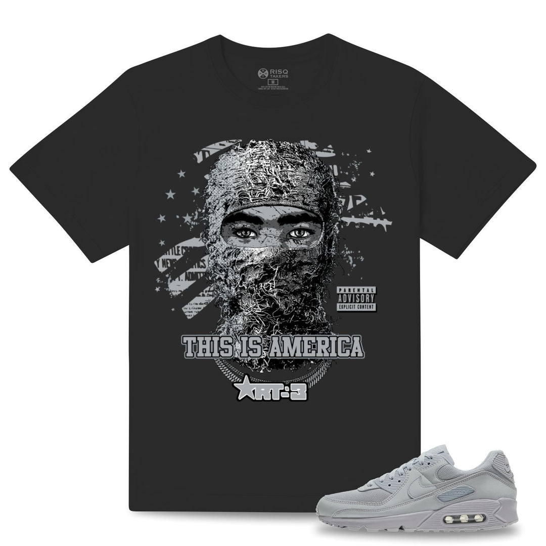 Risq Takers This Is America Tee Dark. Gray