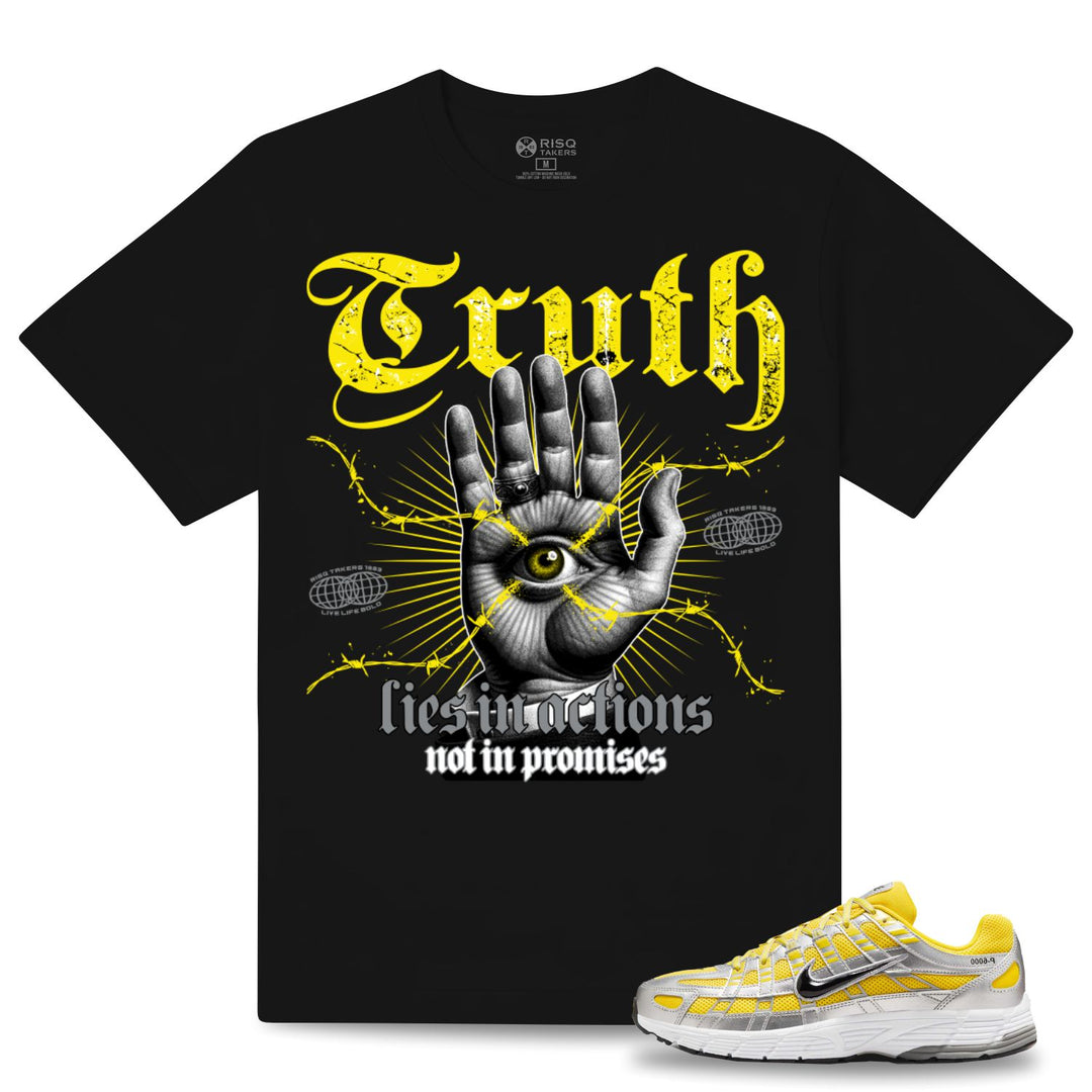 Risq Takers "Truth Lies " Tee blk/ylw