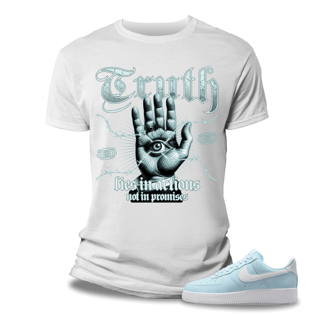 Risq Takers Truth Lies Tee Wht/ Lt Blue