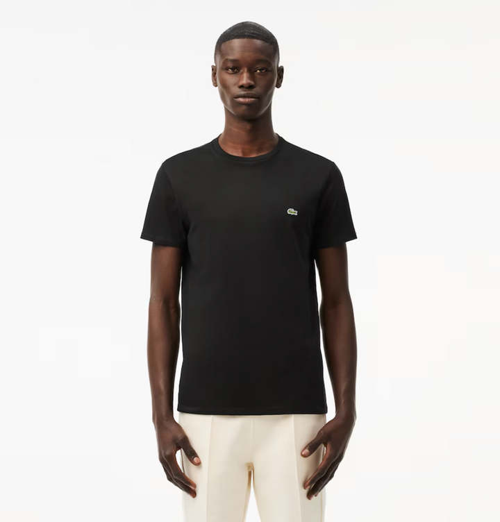 Lacoste Crew Neck Pima Cotton Jersey T-shirt Black