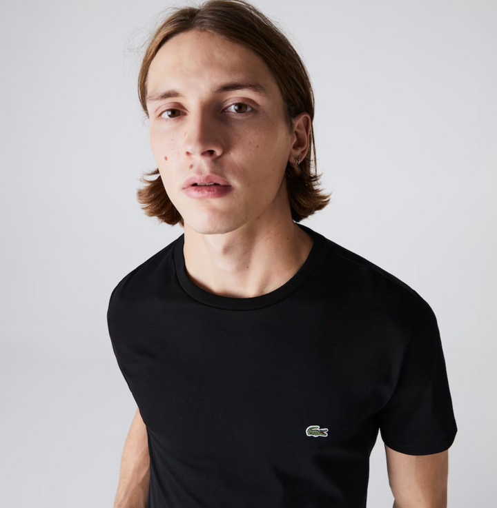 Lacoste Crew Neck Pima Cotton Jersey T-shirt Black