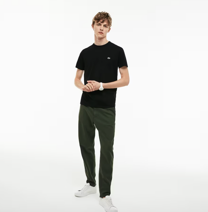 Lacoste Crew Neck Pima Cotton Jersey T-shirt Black