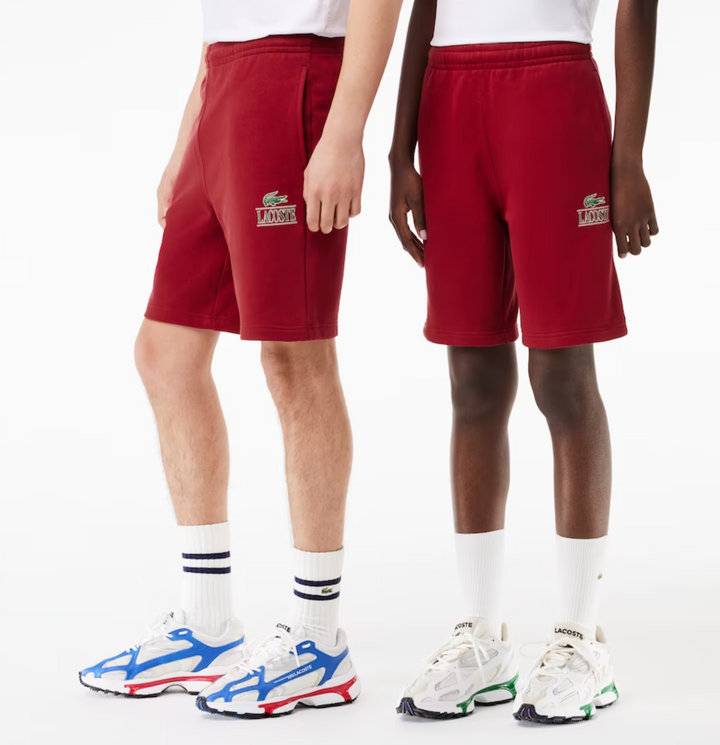 Lacoste Signature Print Short Burgundy
