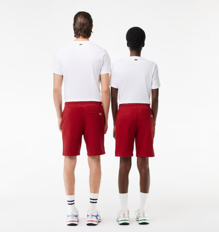 Lacoste Signature Print Short Burgundy
