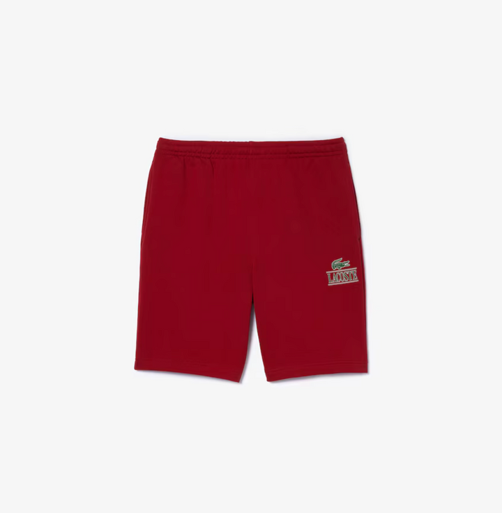 Lacoste Signature Print Short Burgundy