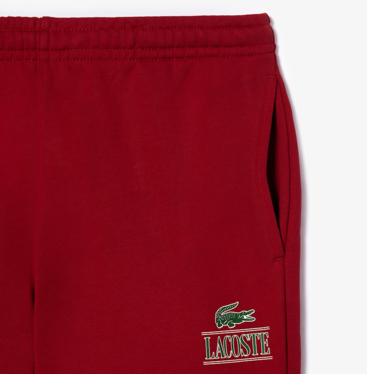 Lacoste Signature Print Short Burgundy