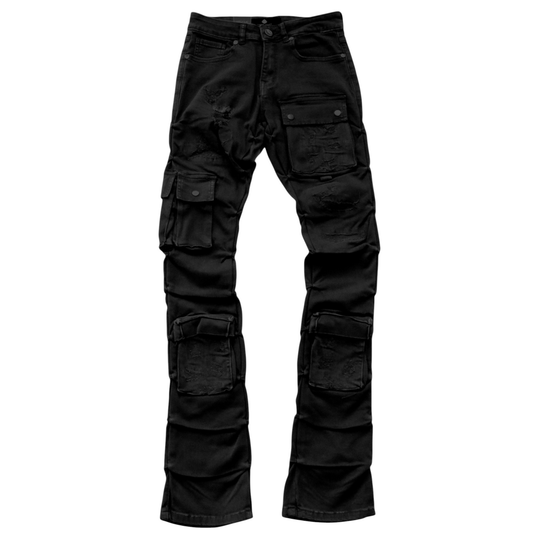 Focus CGO Distressed Stacked Denim Jet Black