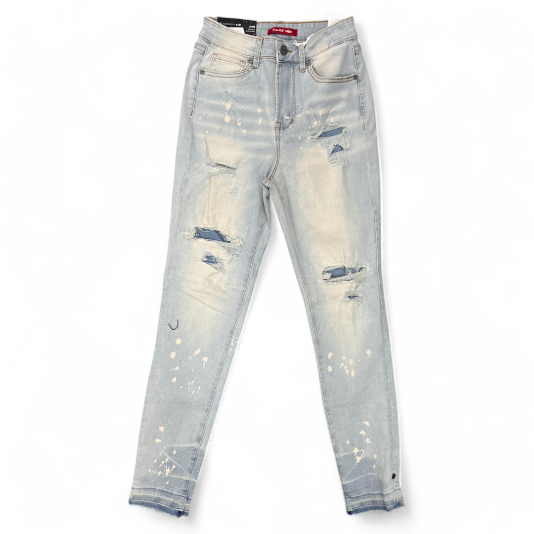 Smoke Rise Red Rip&Repair Speckle Blue Jean