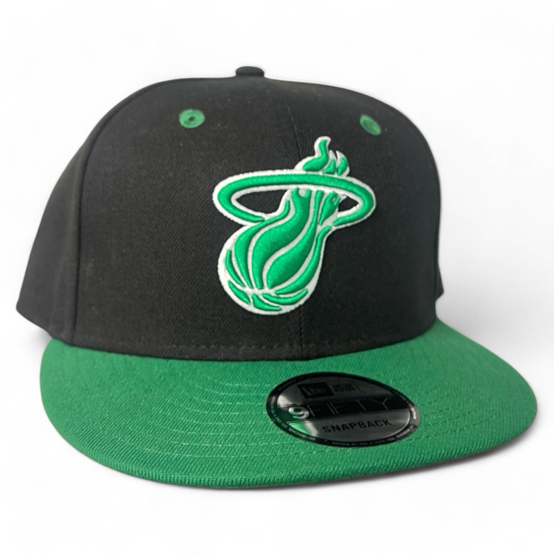 New Era 950 Miami Heat Black with Kelly Green