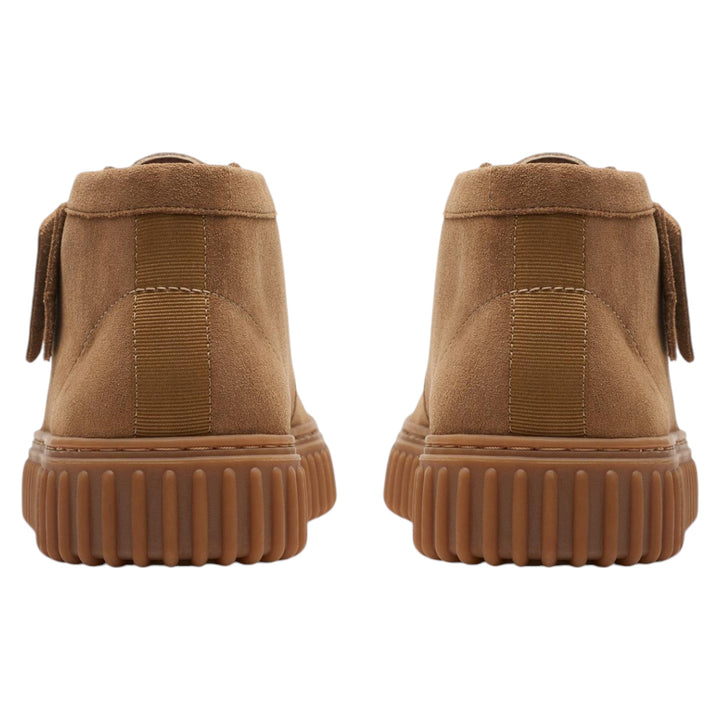 Clarks Torhill Hi Dark Sand Suede Wheat