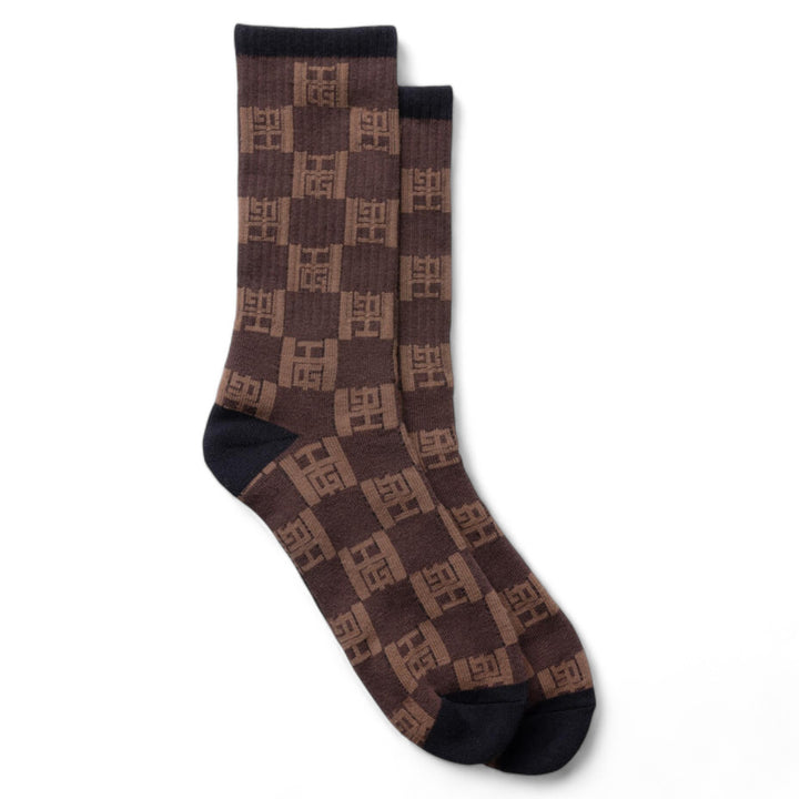 HTG Monogram Ribbed Sock