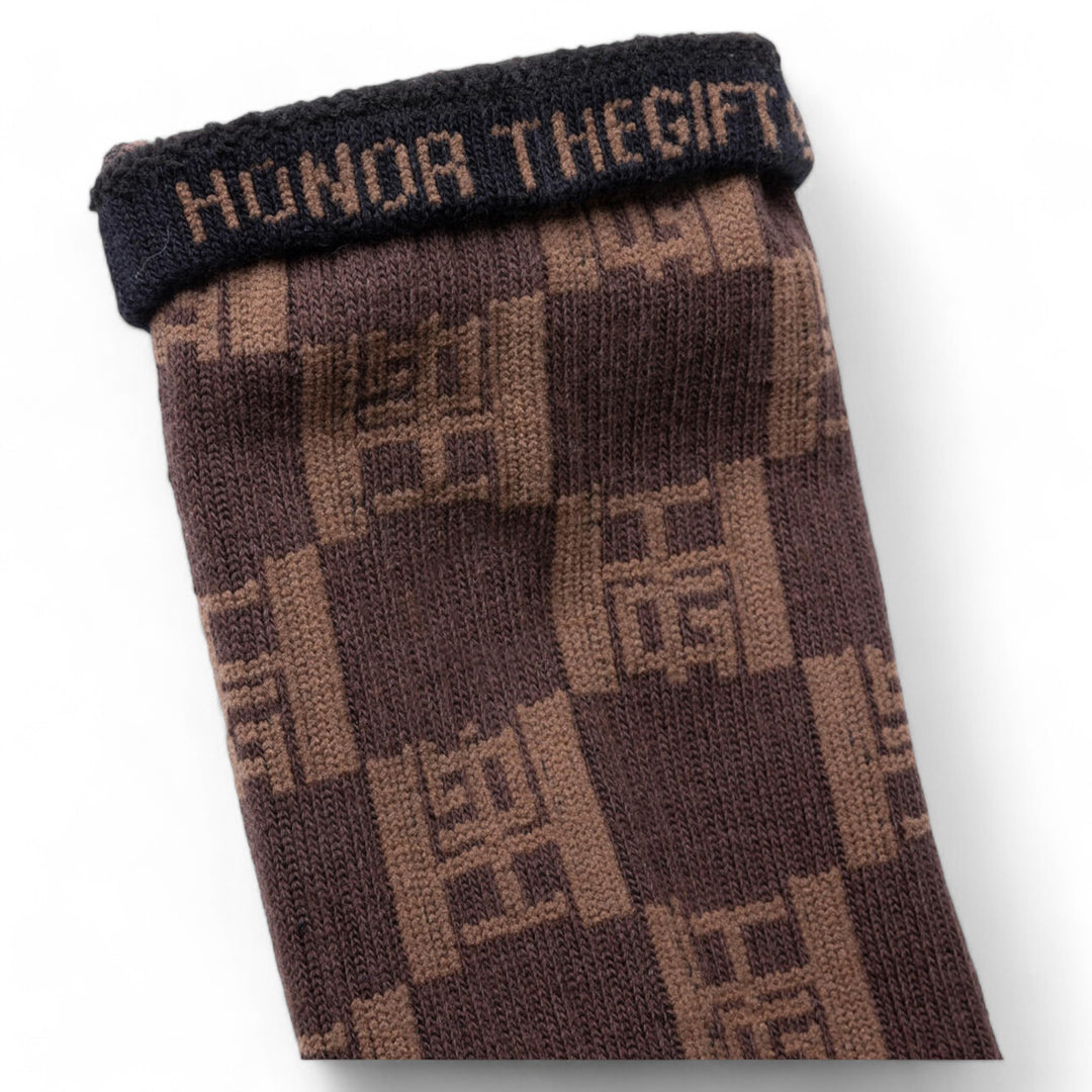 HTG Monogram Ribbed Sock