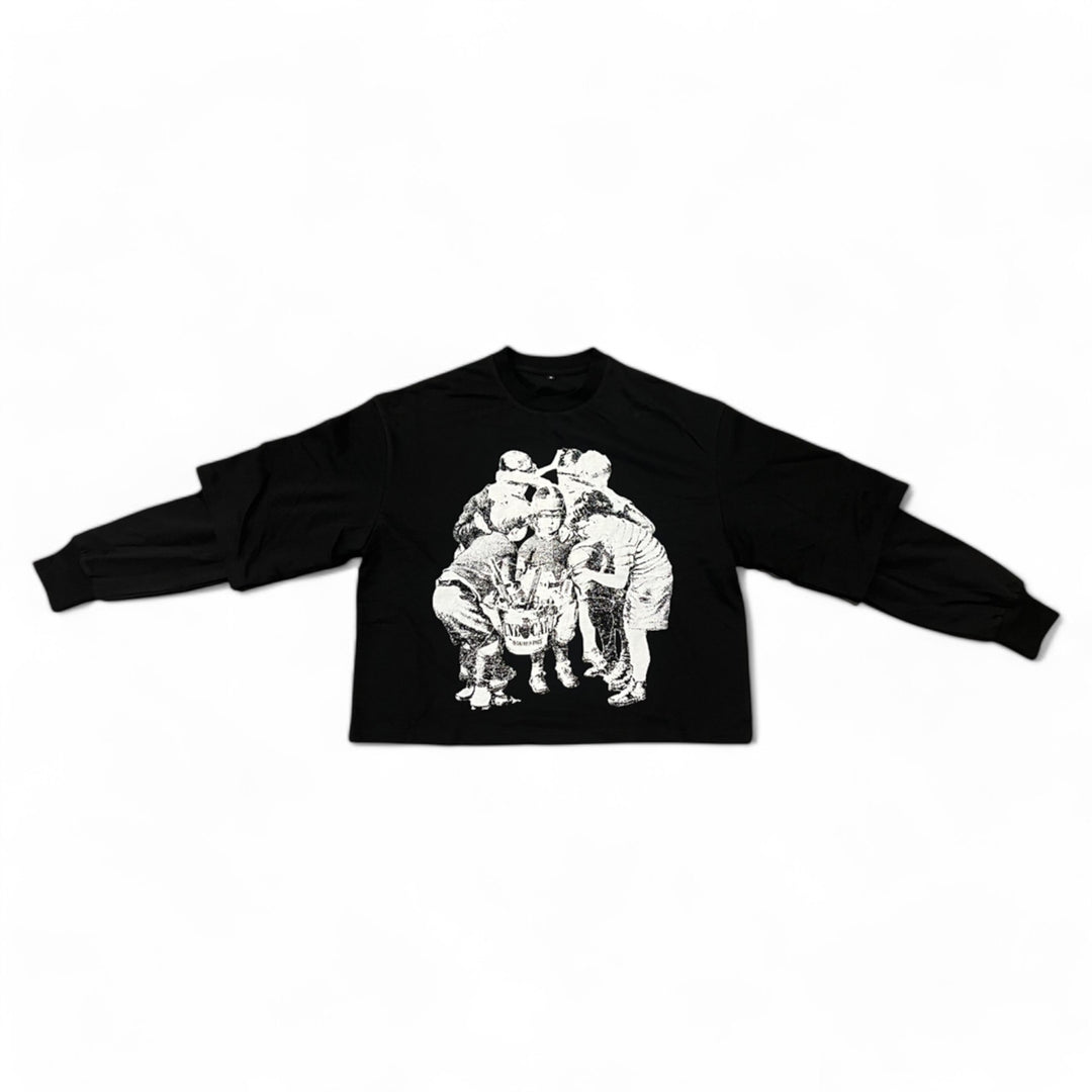 Syndicate Out Of Favor Longsleeve Cropped Tee Black