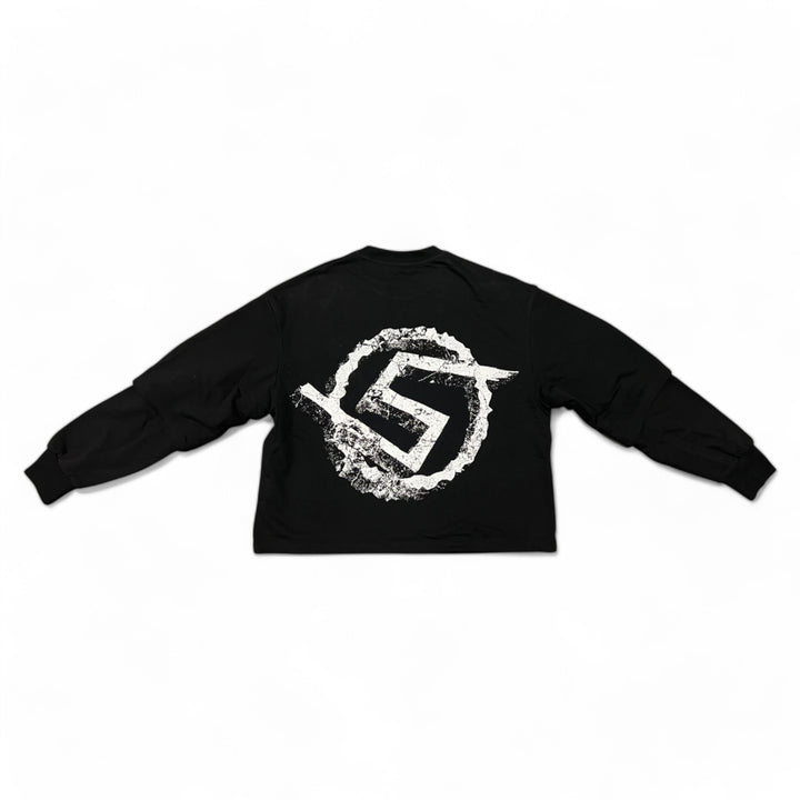 Syndicate Out Of Favor Longsleeve Cropped Tee Black