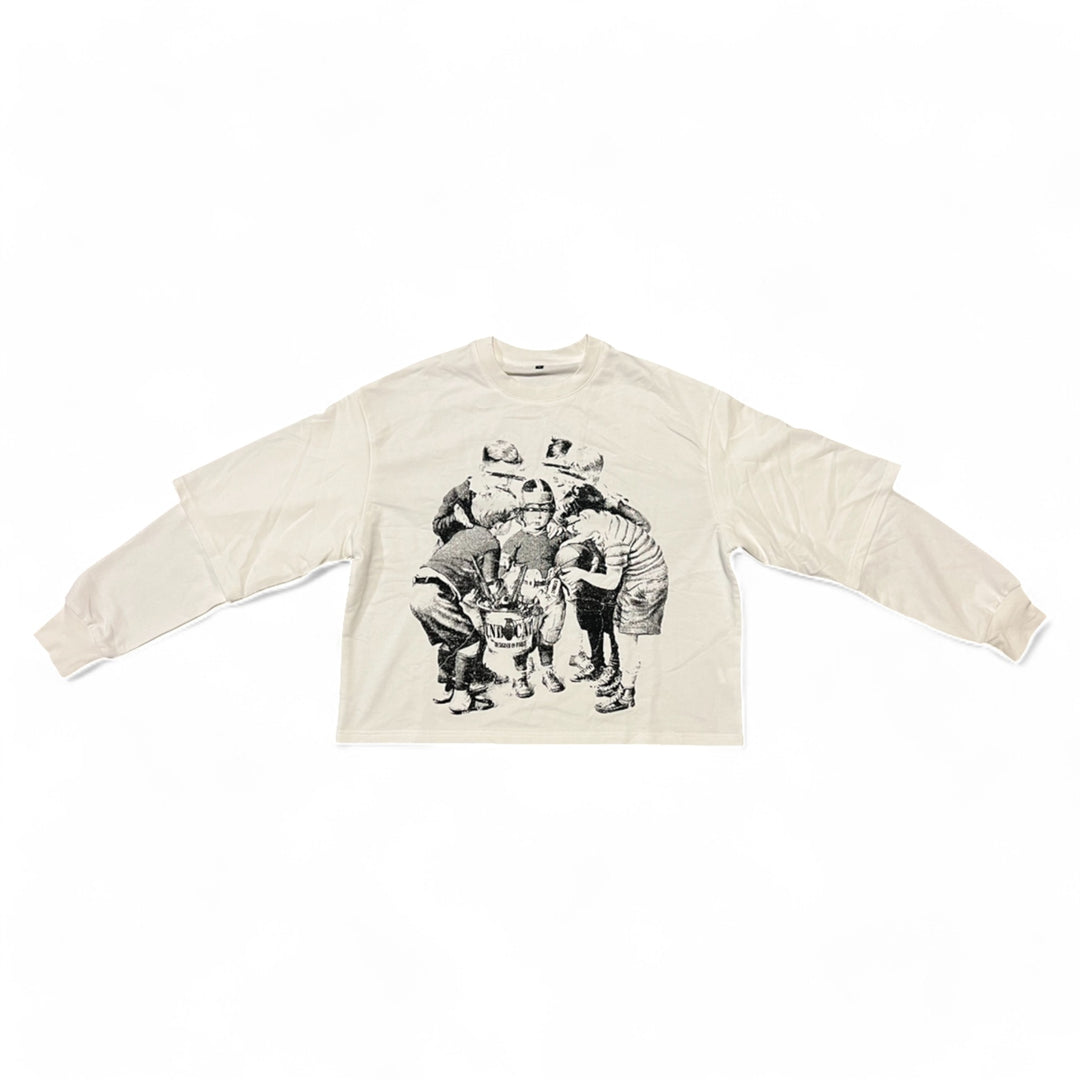 Syndicate Out Of Favor Longsleeve Cropped Tee White