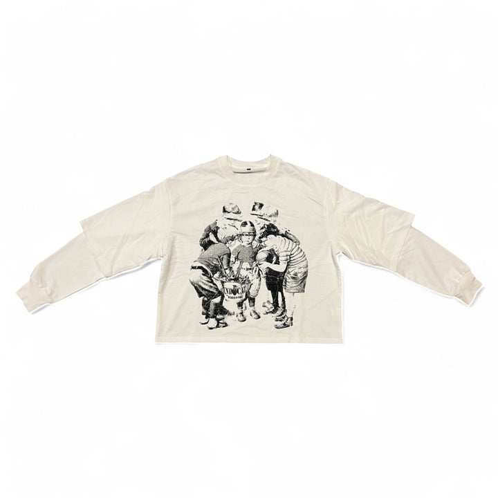 Syndicate Out Of Favor Longsleeve Cropped Tee White