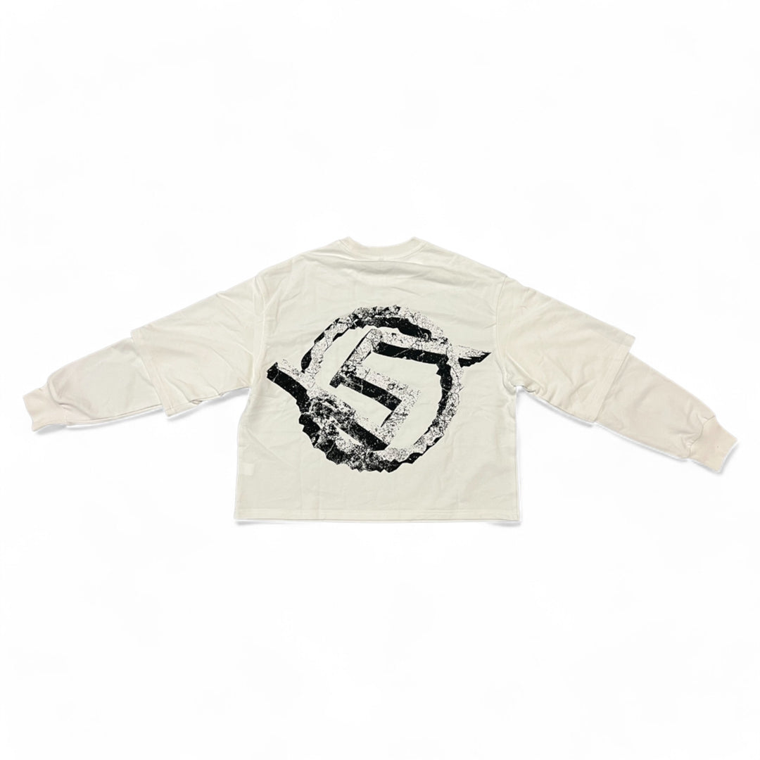 Syndicate Out Of Favor Longsleeve Cropped Tee White