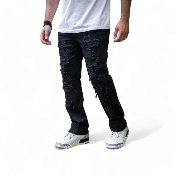 Damati Strappato Jean Black 006