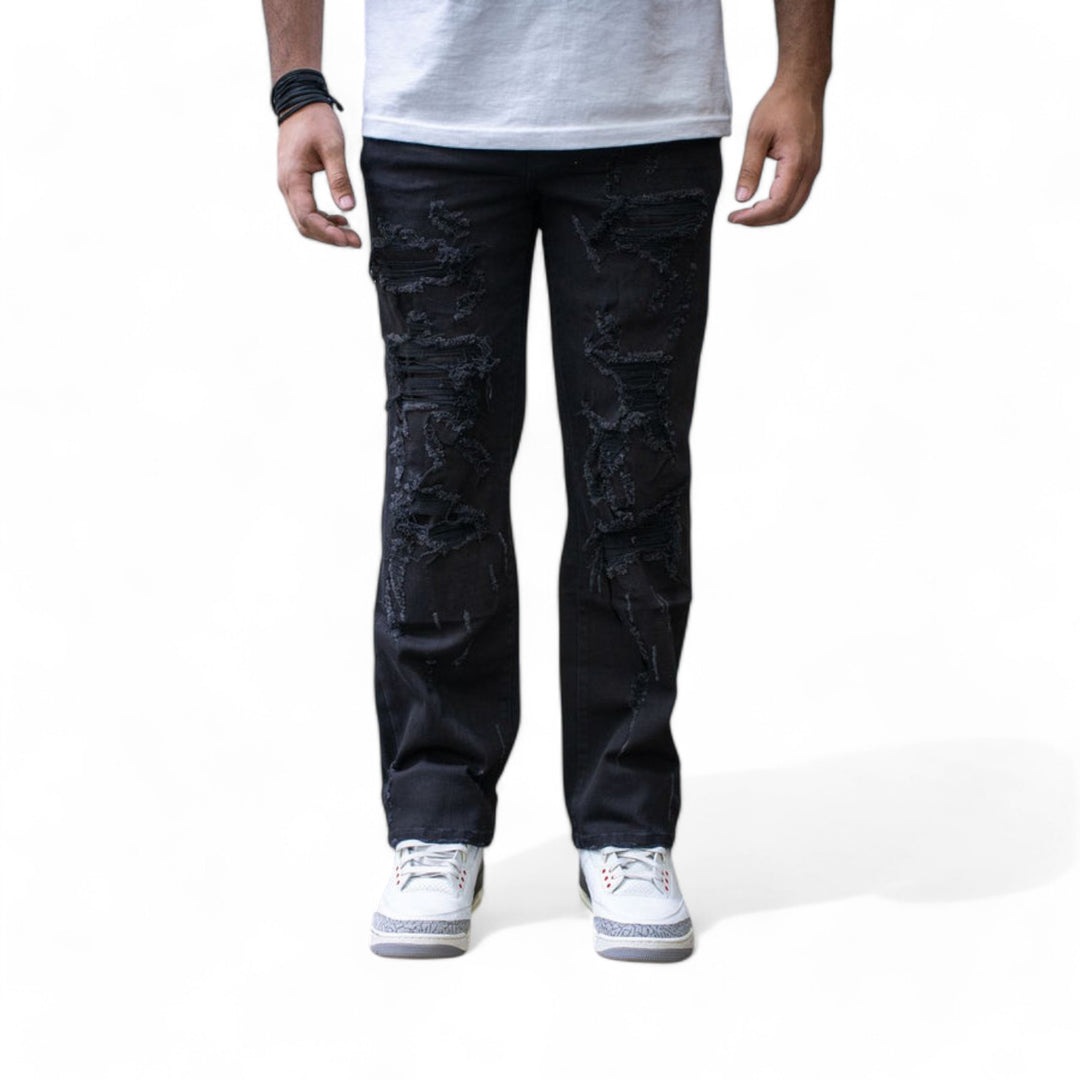 Damati Strappato Jean Black 006