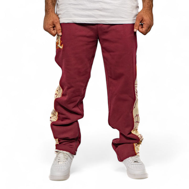 Blac Leaf P.O.T Flair Fleece Jogger Burgundy Big & Tall