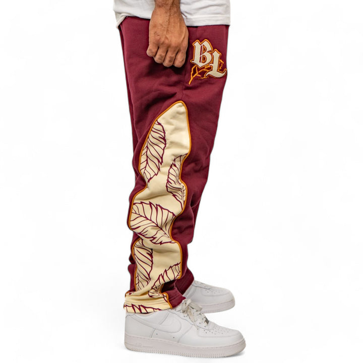 Blac Leaf P.O.T Flair Fleece Jogger Burgundy Big & Tall