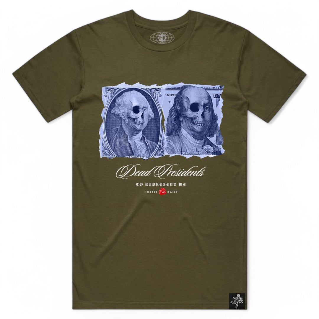 Hasta Muerte Double Dead Presidents Tee Olive