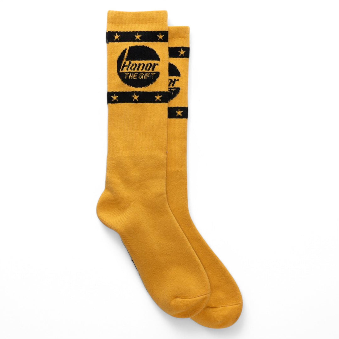 Honor The Gift Star Club Ribbed Sock Mustard