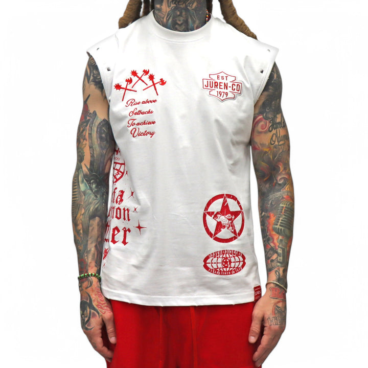 Juren Rise Above Set Backs Sleevless Muscle Shirt Big & Tall