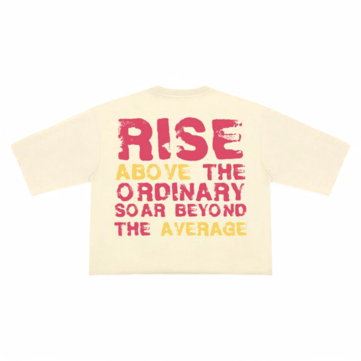 Roku Born To Fly Cropped Tee Eggshell