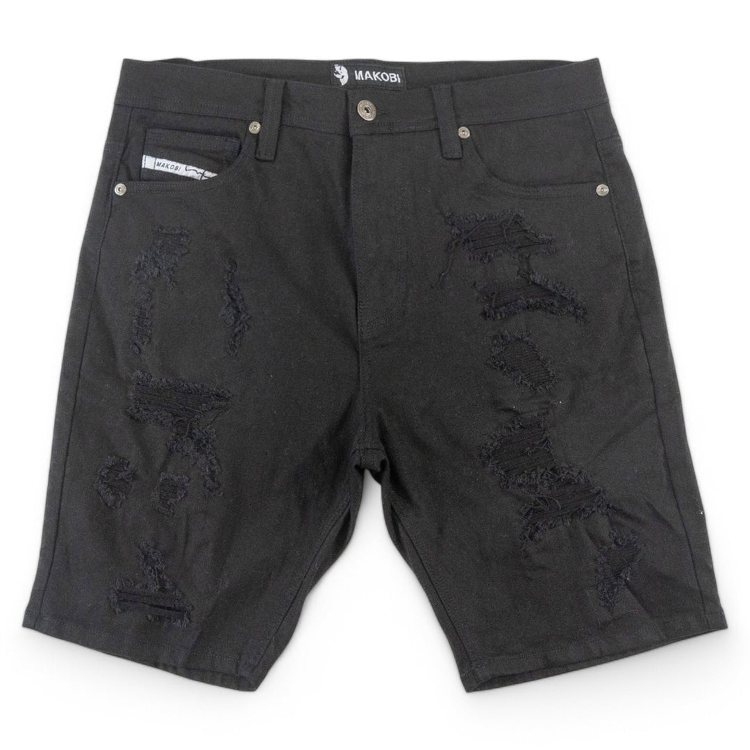 Makobi Amato Denim Short Black BIG & TALL