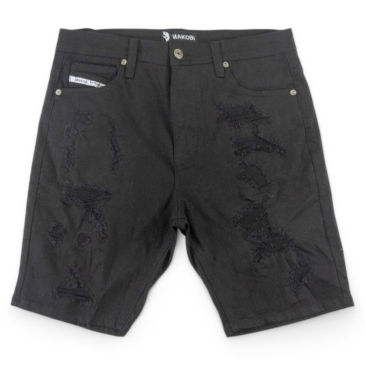 Makobi Amato Denim Short Black BIG & TALL