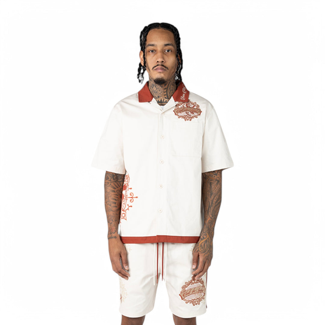 Smoke Rise Button Up Shirt Tandoori Red