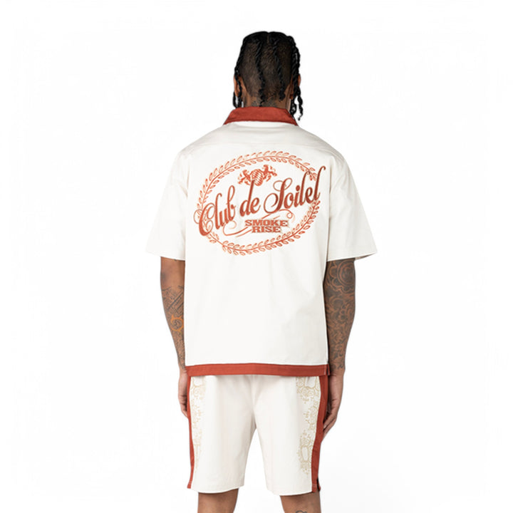 Smoke Rise Button Up Shirt Tandoori Red