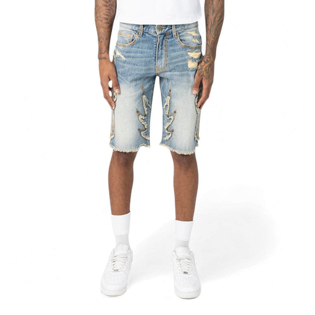Smoke Rise Fashion Denim Short Lucca Blue