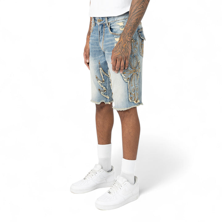 Smoke Rise Fashion Denim Short Lucca Blue