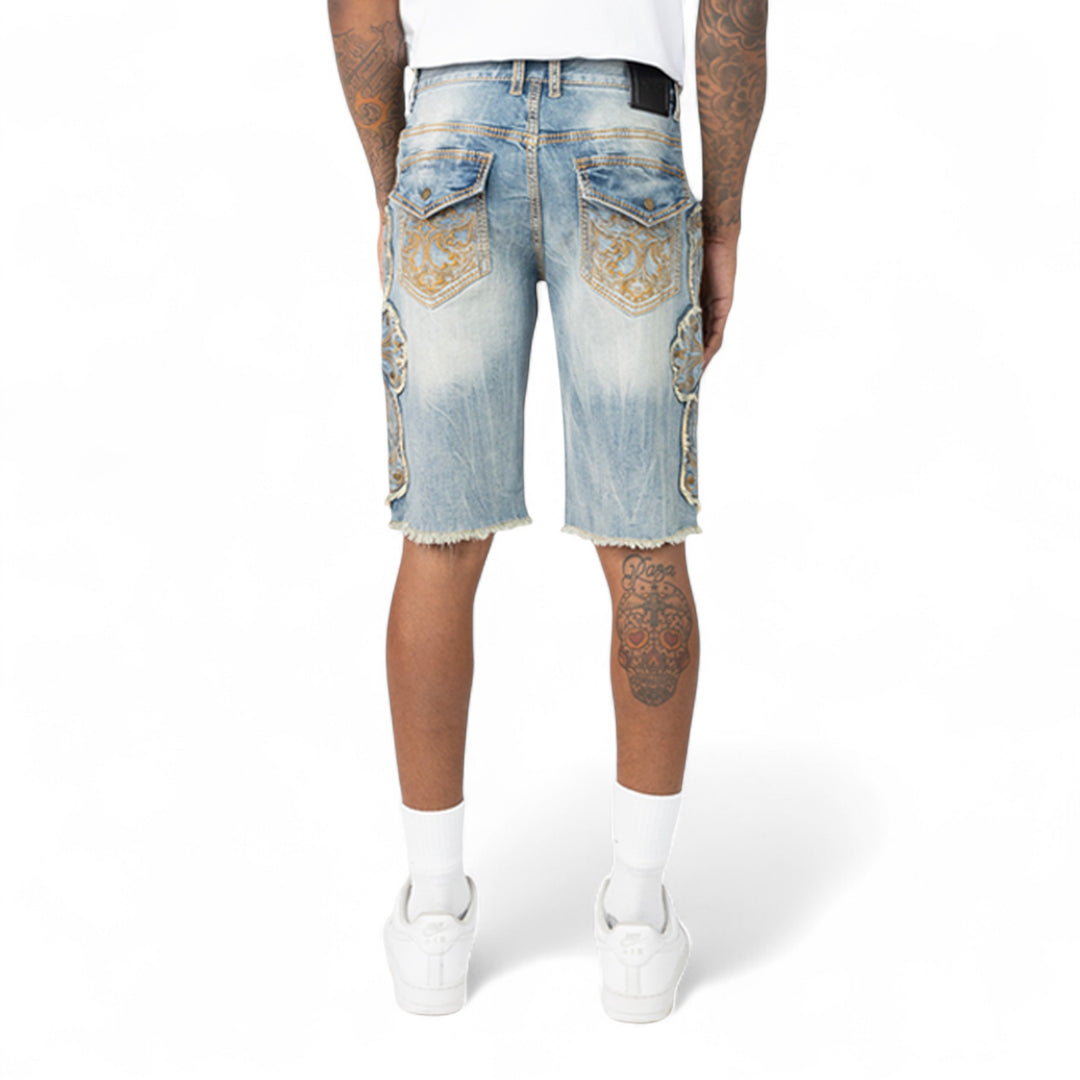 Smoke Rise Fashion Denim Short Lucca Blue
