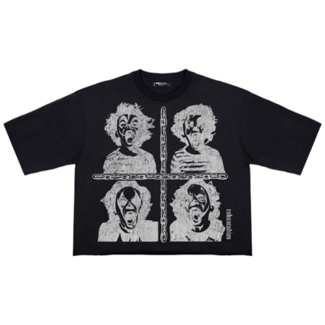 Roku Rockstar Kids Cropped Tee Black